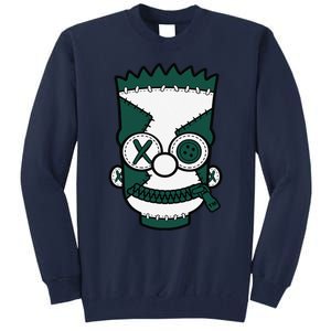 Hiphop 90s Streetwear Matching Oxidized Green 4s Tall Sweatshirt