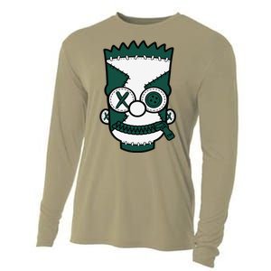 Hiphop 90s Streetwear Matching Oxidized Green 4s Cooling Performance Long Sleeve Crew