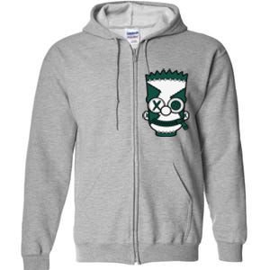 Hiphop 90s Streetwear Matching Oxidized Green 4s Full Zip Hoodie