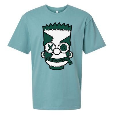 Hiphop 90s Streetwear Matching Oxidized Green 4s Sueded Cloud Jersey T-Shirt