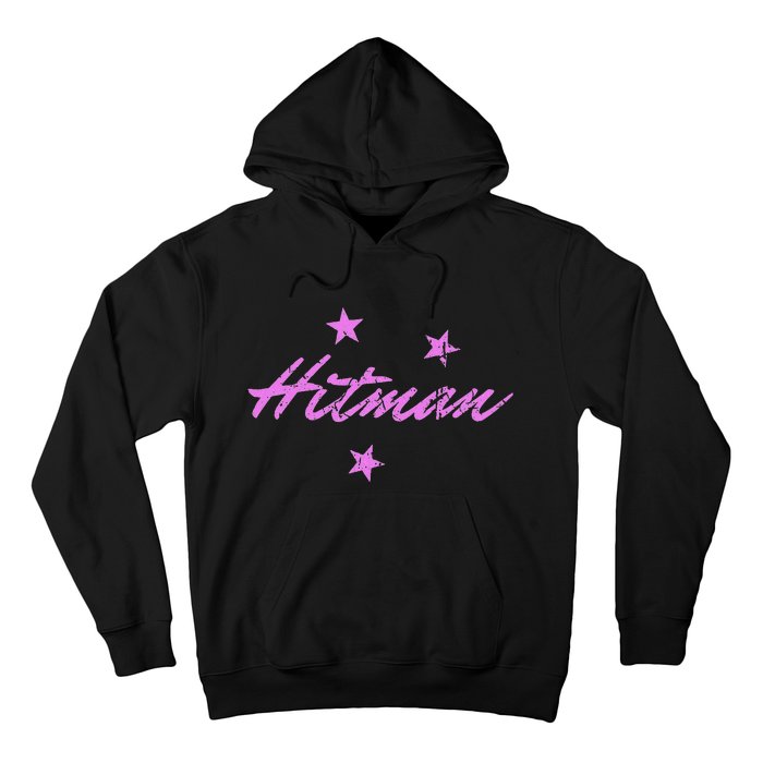 Hitman 90S Wrestling Fanatic Nostalgia Hart Vintage Graphic Hoodie