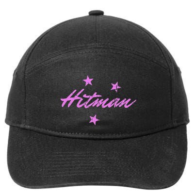 Hitman 90S Wrestling Fanatic Nostalgia Hart Vintage Graphic 7-Panel Snapback Hat