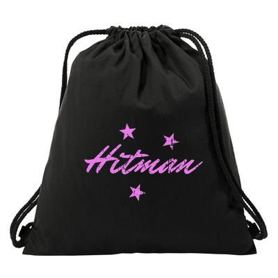 Hitman 90S Wrestling Fanatic Nostalgia Hart Vintage Graphic Drawstring Bag