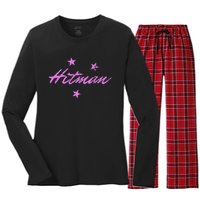 Hitman 90S Wrestling Fanatic Nostalgia Hart Vintage Graphic Women's Long Sleeve Flannel Pajama Set 