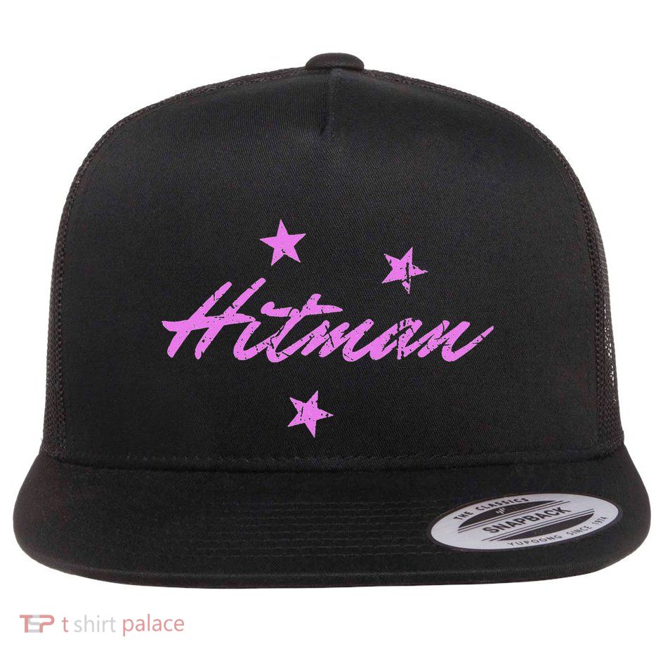Hitman 90S Wrestling Fanatic Nostalgia Hart Vintage Graphic Flatbill Hat