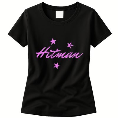 Hitman 90S Wrestling Fanatic Nostalgia Hart Vintage Graphic Womens T-Shirt