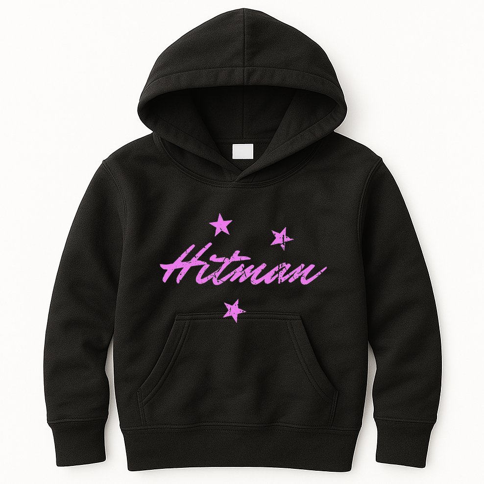 Hitman 90S Wrestling Fanatic Nostalgia Hart Vintage Graphic Kids Hoodie