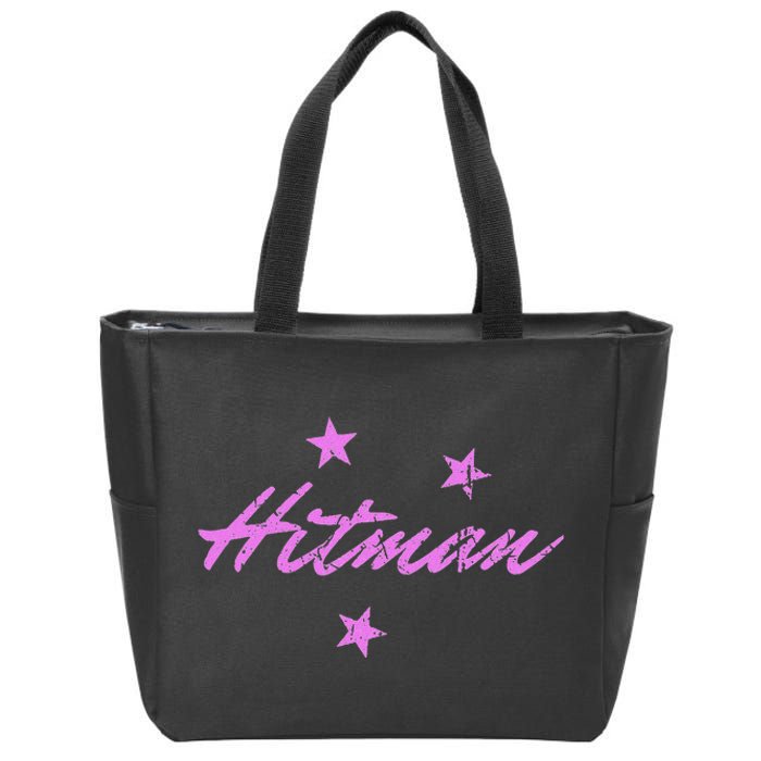 Hitman 90S Wrestling Fanatic Nostalgia Hart Vintage Graphic Zip Tote Bag