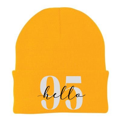 Hello 95 Years Birthday Bold Statement Knit Cap Winter Beanie