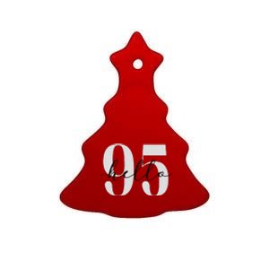 Hello 95 Years Birthday Bold Statement Ceramic Tree Ornament