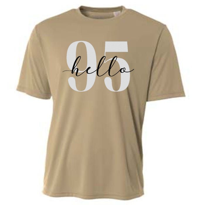 Hello 95 Years Birthday Bold Statement Cooling Performance Crew T-Shirt