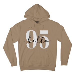 Hello 95 Years Birthday Bold Statement Hoodie