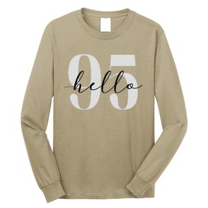 Hello 95 Years Birthday Bold Statement Long Sleeve Shirt