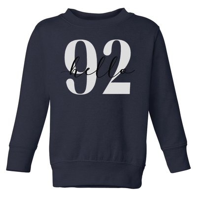 Hello 92 Years Birthday Celebration Toddler Sweatshirt