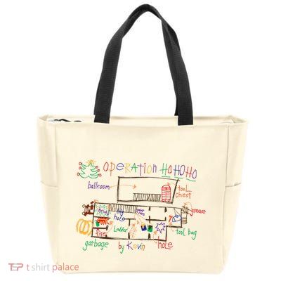 Home Alone 2 Christmas Kevin’S Drawing Operation Ho Ho Ho Zip Tote Bag