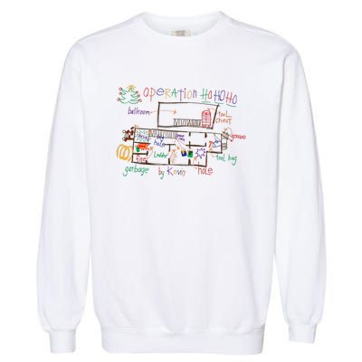 Home Alone 2 Christmas Kevin’S Drawing Operation Ho Ho Ho Garment-Dyed Sweatshirt