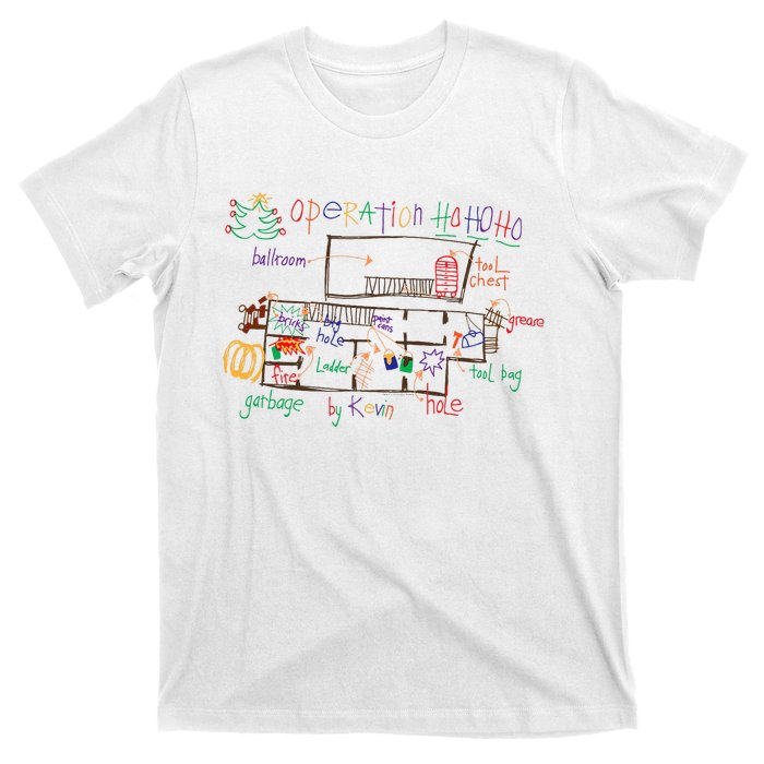 Home Alone 2 Christmas Kevin’S Drawing Operation Ho Ho Ho T-Shirt