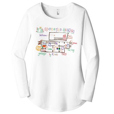 Home Alone 2 Christmas Kevin’S Drawing Operation Ho Ho Ho Women's Perfect Tri Tunic Long Sleeve Shirt