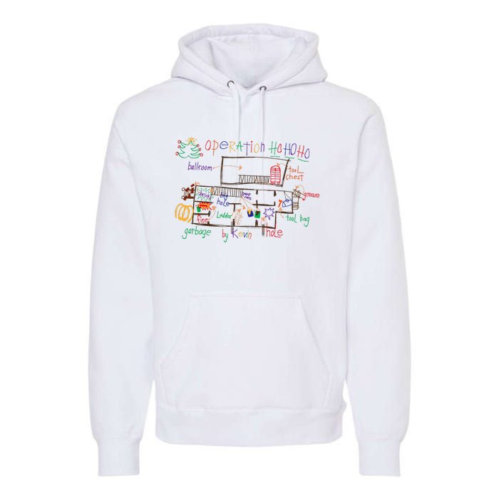 Home Alone 2 Christmas Kevin’S Drawing Operation Ho Ho Ho Premium Hoodie