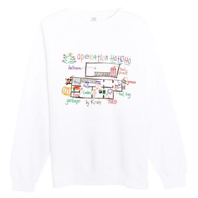 Home Alone 2 Christmas Kevin’S Drawing Operation Ho Ho Ho Premium Crewneck Sweatshirt