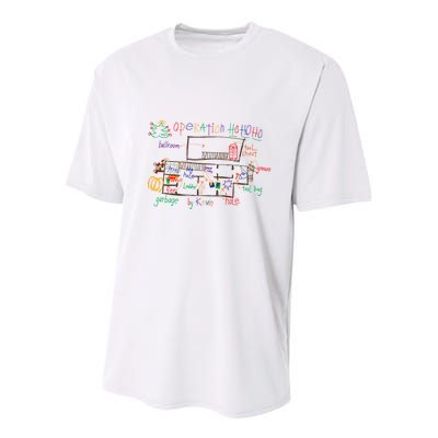 Home Alone 2 Christmas Kevin’S Drawing Operation Ho Ho Ho Youth Performance Sprint T-Shirt