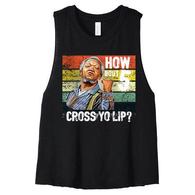 How About 5 Cross Yo Lips Son In Sanford City Women's Racerback Cropped Tank