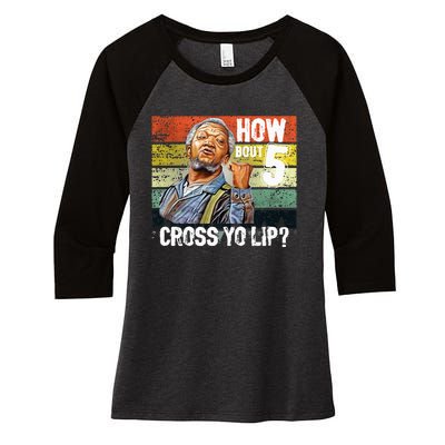 How About 5 Cross Yo Lips Son In Sanford City Women's Tri-Blend 3/4-Sleeve Raglan Shirt