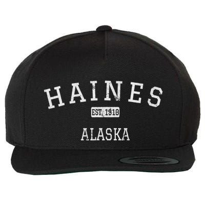 Haines Alaska Ak Vintage Wool Snapback Cap