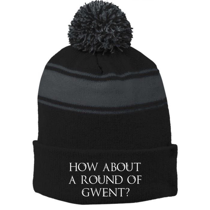 How About A Round Of Gwent Witcher 3 Wild Hunt Game Stripe Pom Pom Beanie
