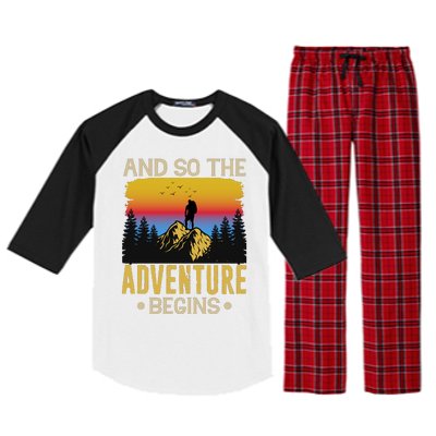 Hiking Adventures And So The Adventure Begins Raglan Sleeve Pajama Set