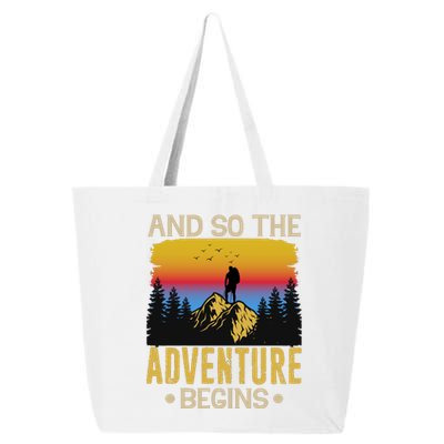 Hiking Adventures And So The Adventure Begins 25L Jumbo Tote