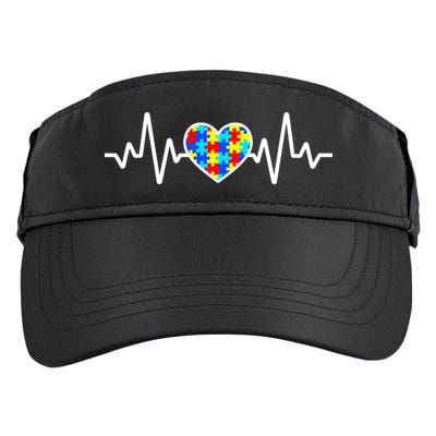 Heartbeat Autism Awareness Heart Adult Drive Performance Visor