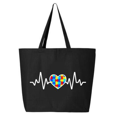 Heartbeat Autism Awareness Heart 25L Jumbo Tote