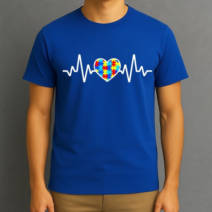 Heartbeat Autism Awareness Heart T-Shirt