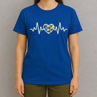 Heartbeat Autism Awareness Heart T-Shirt
