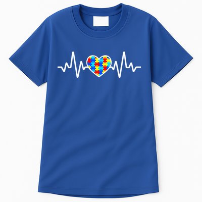 Heartbeat Autism Awareness Heart Tall T-Shirt