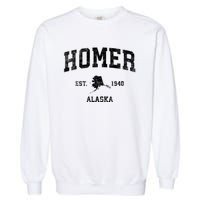 Homer Alaska Ak Vintage Established Sports Design Garment-Dyed Sweatshirt