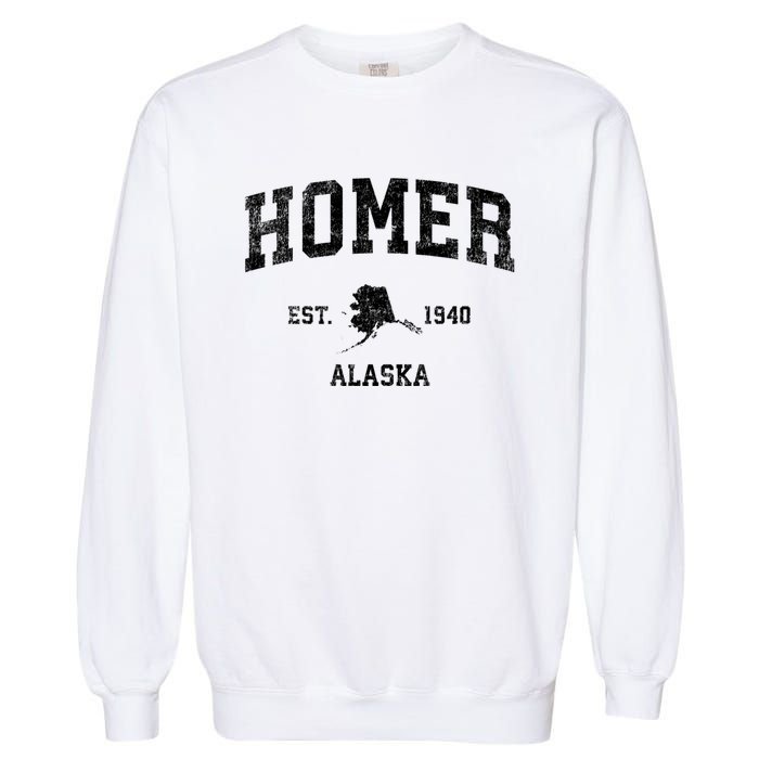 Homer Alaska Ak Vintage Established Sports Design Garment-Dyed Sweatshirt