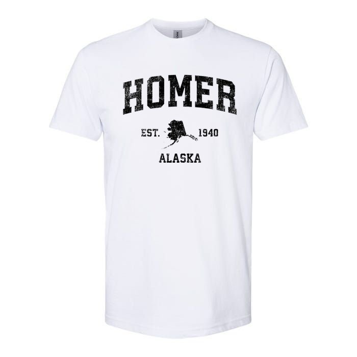 Homer Alaska Ak Vintage Established Sports Design Softstyle CVC T-Shirt