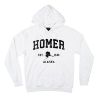 Homer Alaska Ak Vintage Established Sports Design Hoodie