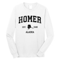 Homer Alaska Ak Vintage Established Sports Design Long Sleeve Shirt