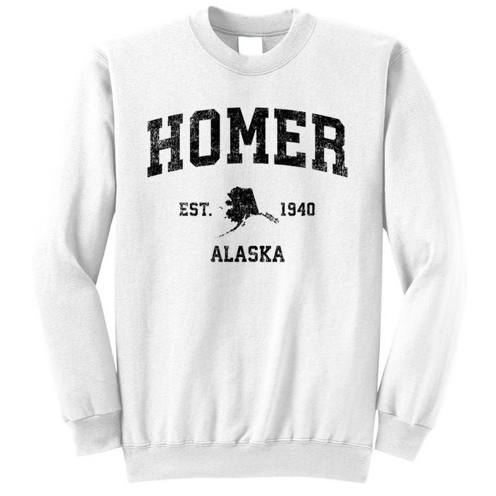 Homer Alaska Ak Vintage Established Sports Design Sweatshirt