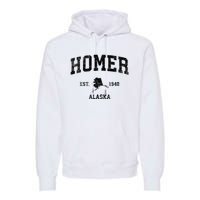 Homer Alaska Ak Vintage Established Sports Design Premium Hoodie