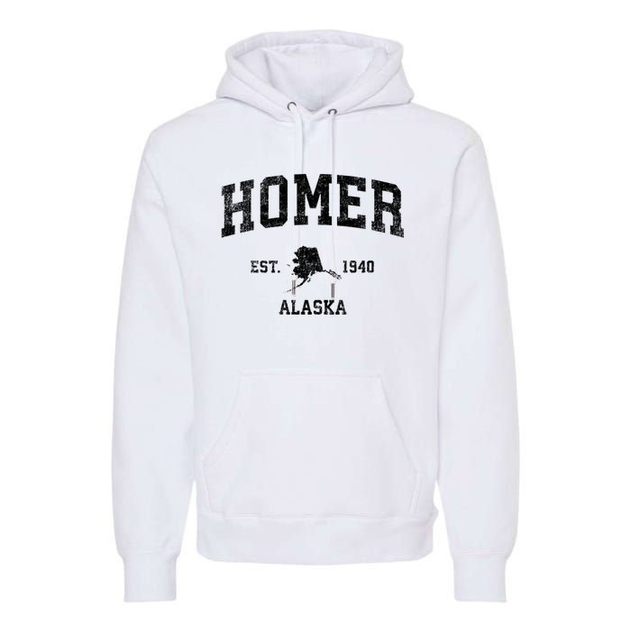 Homer Alaska Ak Vintage Established Sports Design Premium Hoodie