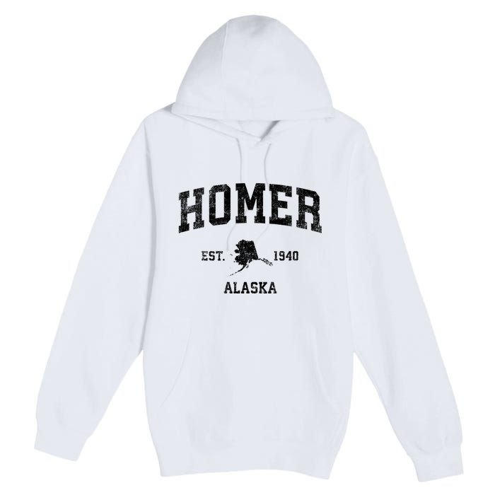 Homer Alaska Ak Vintage Established Sports Design Premium Pullover Hoodie