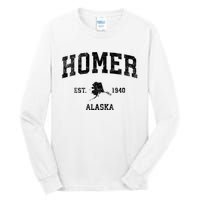 Homer Alaska Ak Vintage Established Sports Design Tall Long Sleeve T-Shirt