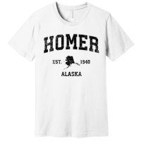 Homer Alaska Ak Vintage Established Sports Design Premium T-Shirt