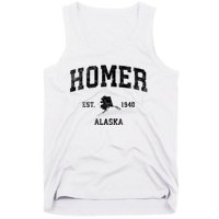 Homer Alaska Ak Vintage Established Sports Design Tank Top