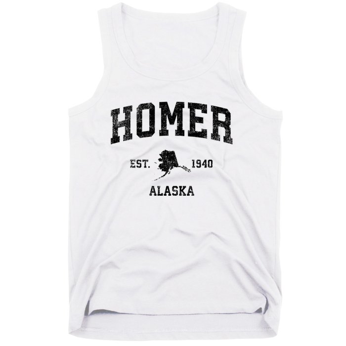 Homer Alaska Ak Vintage Established Sports Design Tank Top