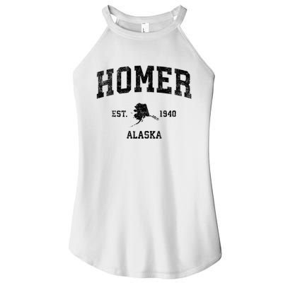 Homer Alaska Ak Vintage Established Sports Design Women’s Perfect Tri Rocker Tank